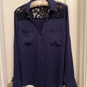 Express Lace Back Button up